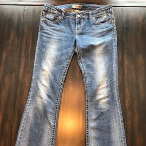 MEK DNM Distressed Boot Cut Jeans